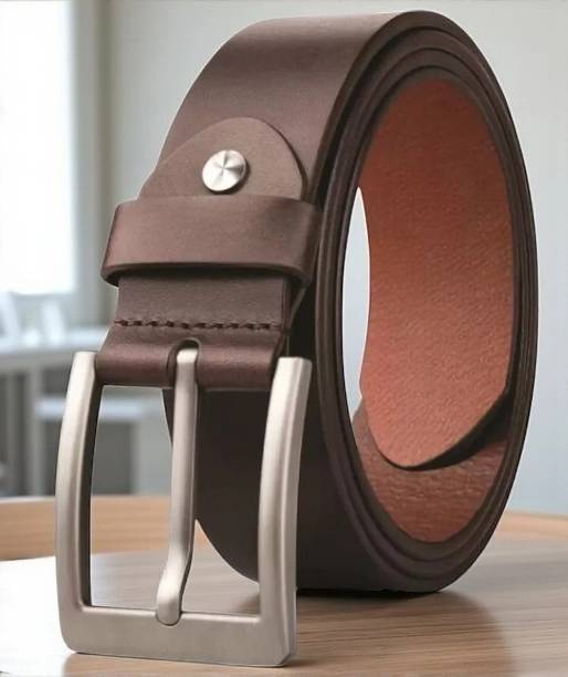 Men Casual Brown Texas Leatherite Belt