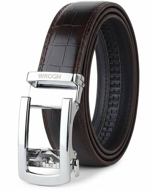 Men Formal, Casual, Evening, Party Brown Artificial Leather, Texas Leatherite Belt