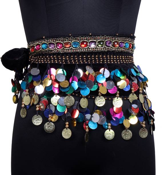 FashionMinis Women Party Black Fabric Belt