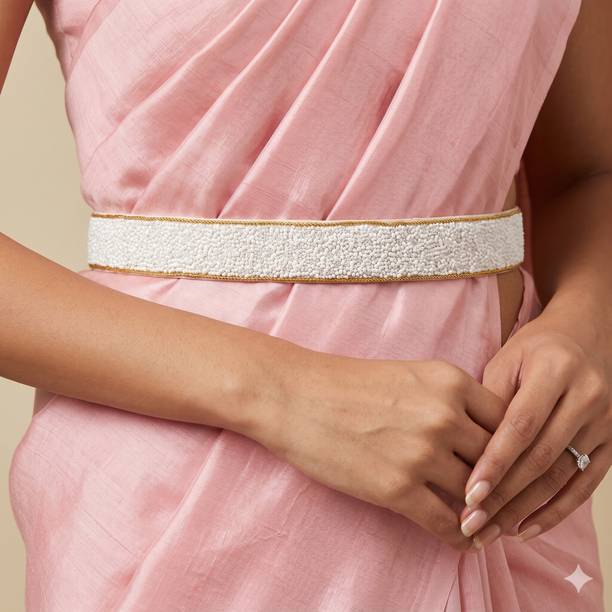 purala Women Evening, Party, Casual White Fabric Belt