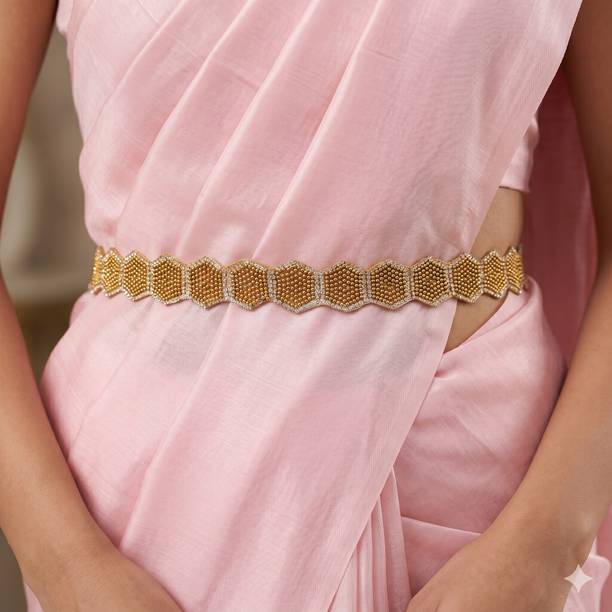 purala Women Evening, Party, Casual Gold Fabric Belt