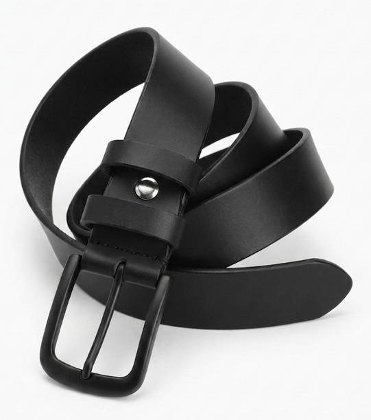 Men Party, Evening, Casual, Formal Black Artificial Leather Belt