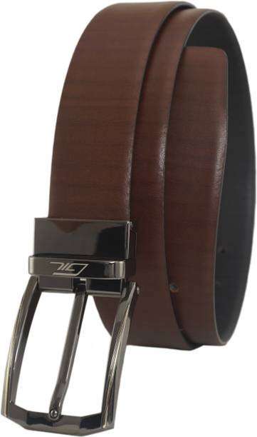 GIL Men Party, Formal, Evening Multicolor Genuine Leather Reversible Belt