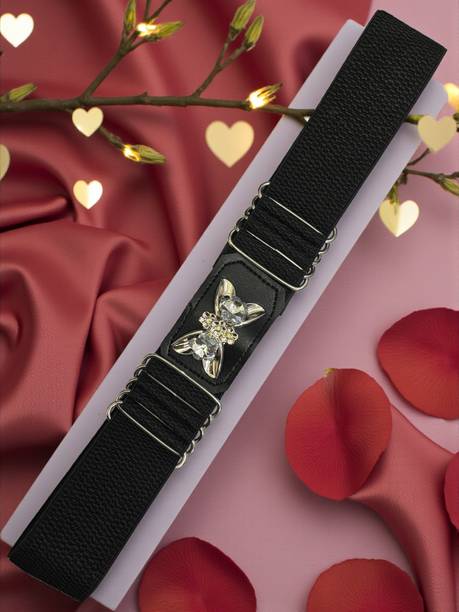 LOOPA Women Formal, Casual, Evening, Party Black Nylon Belt