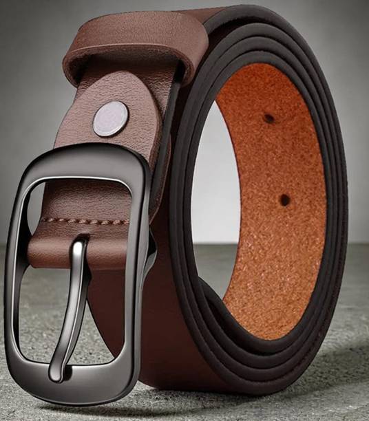 Men Casual, Evening, Party, Formal Brown Artificial Leather, Texas Leatherite Belt