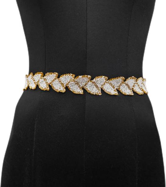 purala Women Casual Gold Fabric Belt