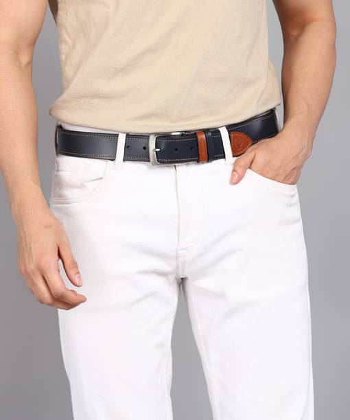 Men Casual, Formal Blue Genuine Leather Belt