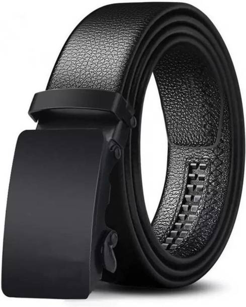 Men Casual, Evening, Party Black Artificial Leather Belt
