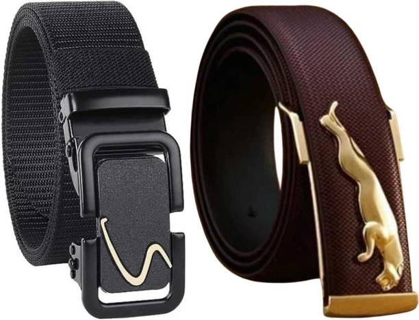 Men Casual, Formal, Party Black, Brown, Gold Artificial Leather, Artificial Leather Belt