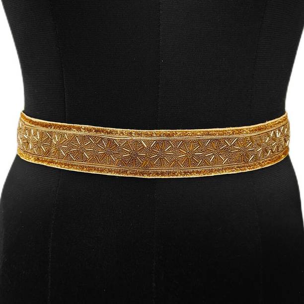 purala Women Casual Gold Fabric Belt