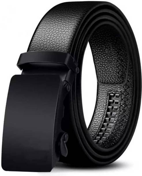 Men Formal, Casual, Evening, Party Black Artificial Leather Belt