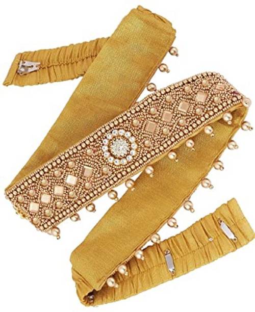 Minar Women Casual Gold Synthetic Belt