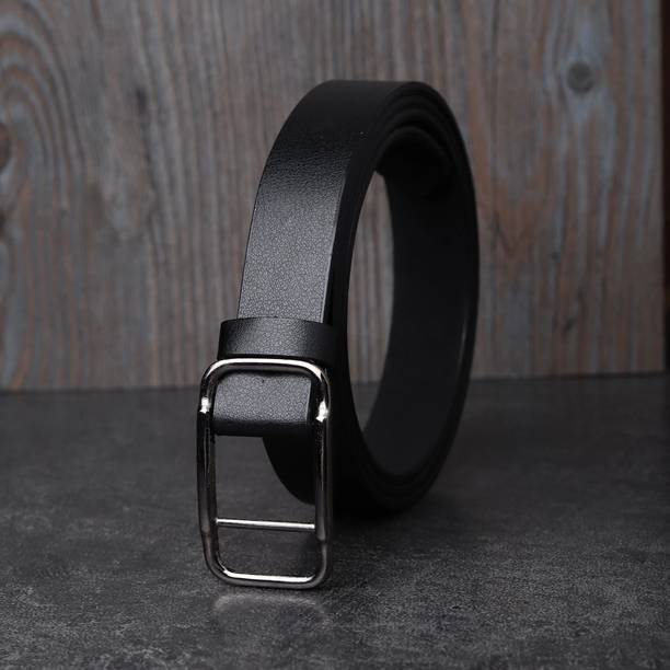 Women Casual, Evening, Formal, Party Black Artificial Leather Belt