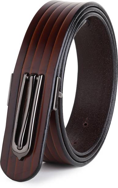 Men Formal Brown Texas Leatherite Belt