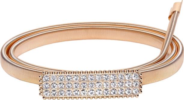 PROVOGUE Women Formal, Casual, Party, Evening Gold Metal Belt