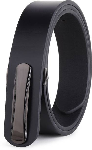 Men Formal Black Texas Leatherite Belt