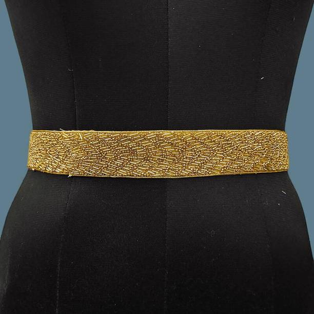 purala Women Casual Gold Fabric Belt