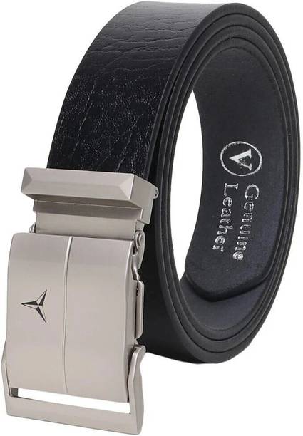 Men Formal, Casual, Evening, Party Black Genuine Leather Belt