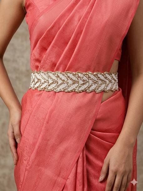 purala Women Evening, Party, Casual Gold Fabric Belt