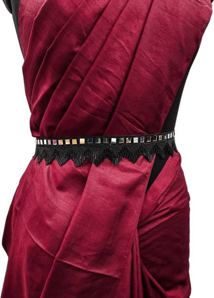 purala Women Casual Black Fabric Belt