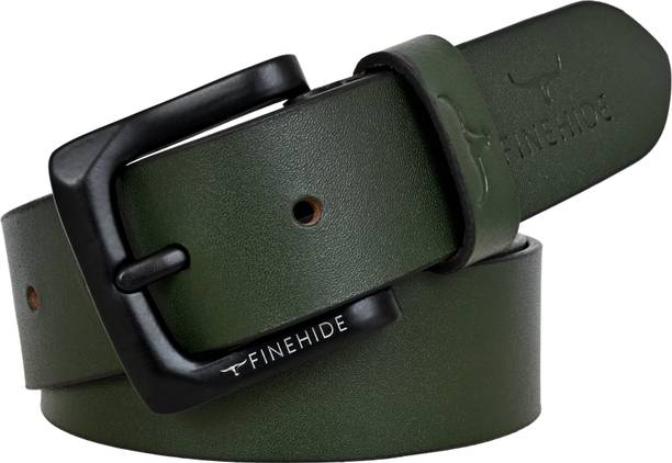 Men Casual, Formal, Party Green Genuine Leather Belt
