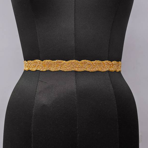 purala Women Casual Gold Fabric Belt