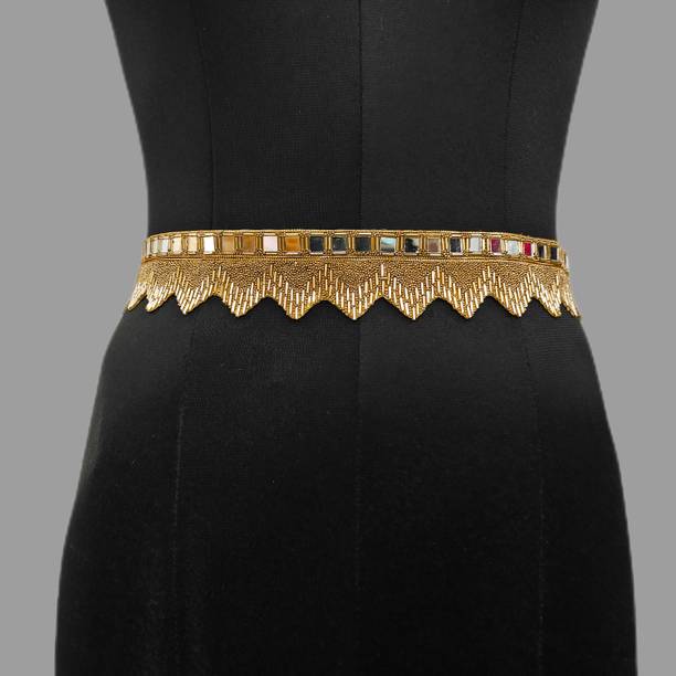 purala Women Casual Gold Fabric Belt
