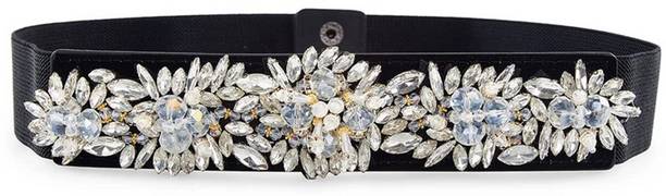 REDHORNS Women Casual, Evening, Formal, Party Silver Artificial Leather, Fabric Belt