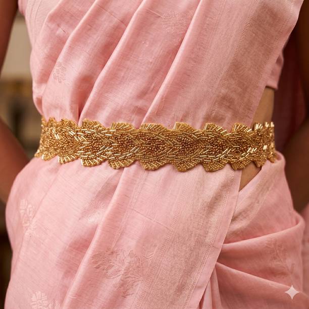 purala Women Evening, Party, Casual Gold Fabric Belt