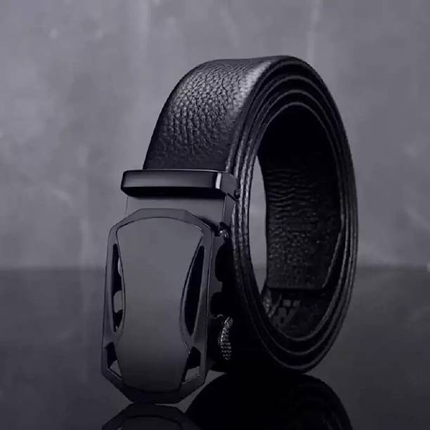 Men Black Genuine Leather Belt