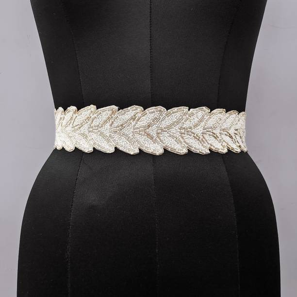 purala Women Casual White Fabric Belt