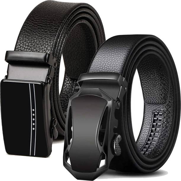 PROVOGUE Men Casual, Evening, Party, Formal Black Artificial Leather Belt