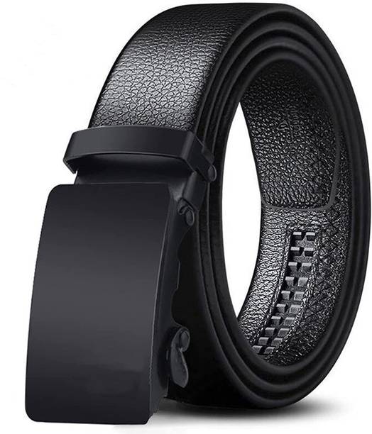 Men Black Artificial Leather, Texas Leatherite Belt