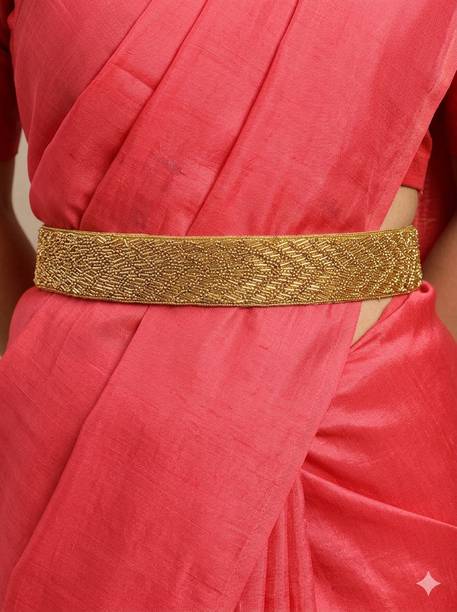 purala Women Evening, Party, Casual Gold Fabric Belt