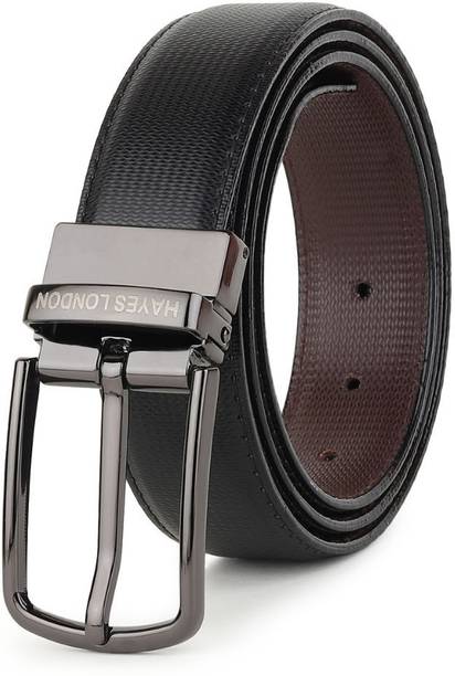 Men Grey Texas Leatherite Reversible Belt