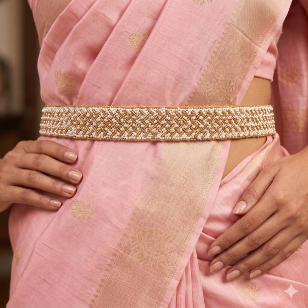 purala Women Evening, Party, Casual Gold Fabric Belt