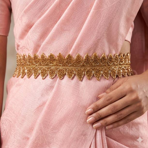 purala Women Evening, Party, Casual Gold Fabric Belt