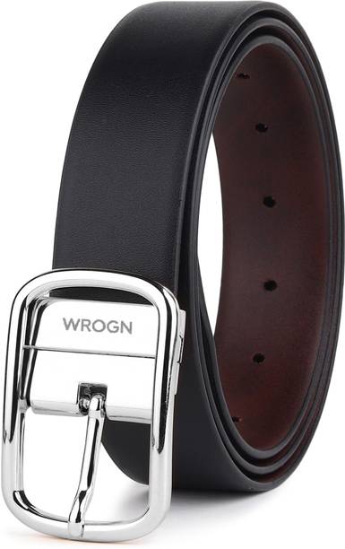 Men Formal, Casual, Evening, Party Black, Brown Artificial Leather Reversible Belt