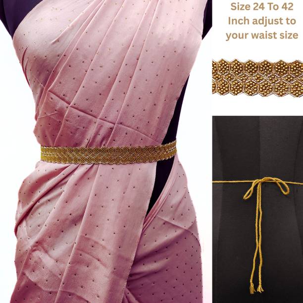 purala Women Casual Gold Fabric Belt