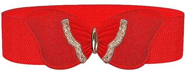 REDHORNS Women Casual, Evening, Formal, Party Red Fabric Belt