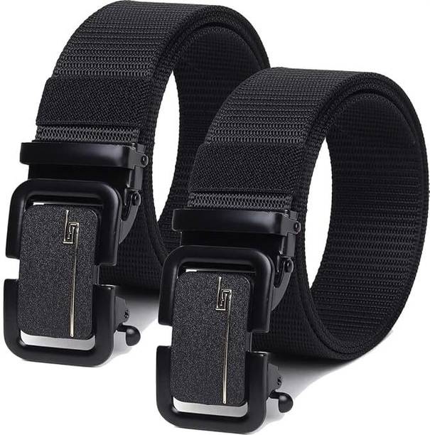 Men Casual Black Synthetic Belt