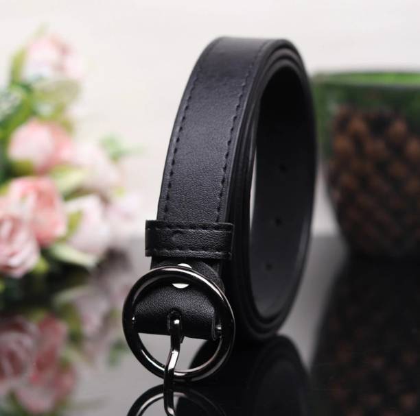 Women Party, Evening, Formal, Casual Black Artificial Leather Belt