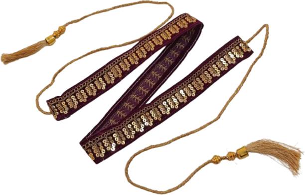Justin Dustin Women Party Purple Fabric Belt