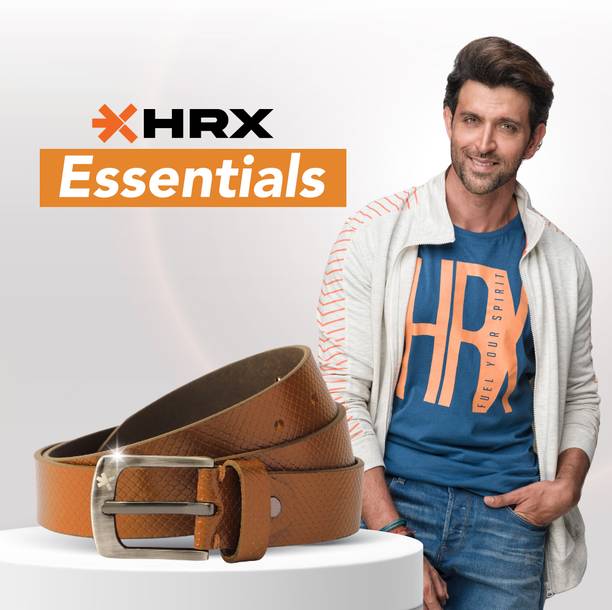 HRX by Hrithik Roshan Men Casual Tan Genuine Leather Belt