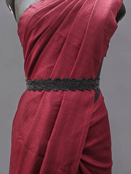 purala Women Casual Black Fabric Belt