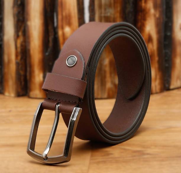 Men Casual, Evening, Formal, Party Brown Genuine Leather Belt