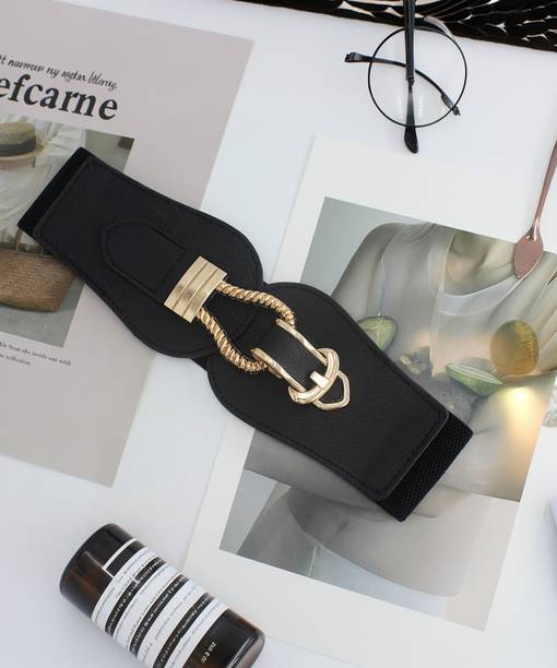 KILLFE Women Casual Black Fabric Belt
