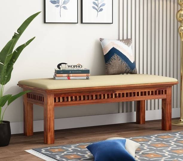 Wopno Furniture Pure Sheesham Wooden 3 Seater Bench For Home & Diining Beanch Solid Wood 3 Seater