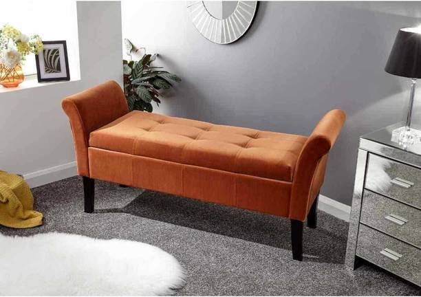 TFS Luxury Bench Settee with Storage Box For Living Room/Bedroom/Office/Guestroom Solid Wood 2 Seater