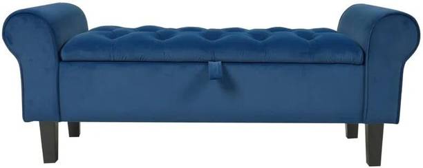 MAJESTIC MART Upholstered Flip Top Storage Bench 2 Seater Ottoman For Livingroom/Home/Office Solid Wood 2 Seater